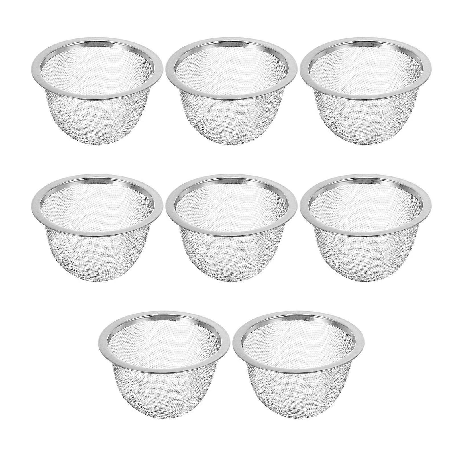 8pcs Metal Tea Infuser Strainer for Loose Leaf, Herbs & Spices – Sturdy Design for Home Use