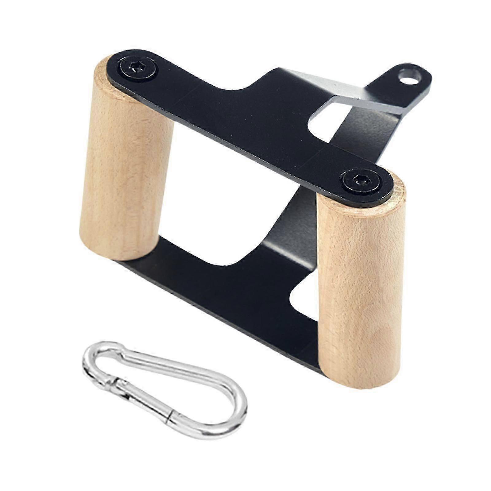 Double Row Handle Accessories Wooden Grip Biceps Iron Cable Machine Attachment