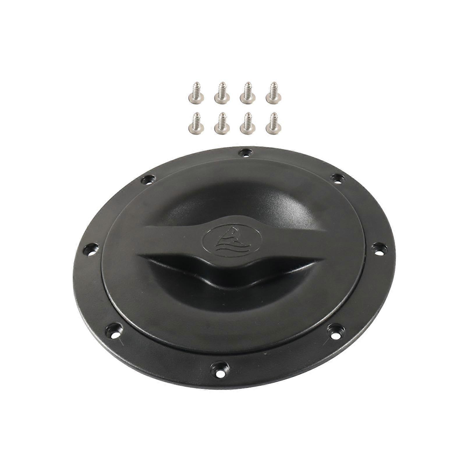 Deck Hatch - Round Marine Boat Hatch Lid with Storage Bag, Black Kayak Hatch Set for Fishing and Yachting, Durable Deck Plate Cover