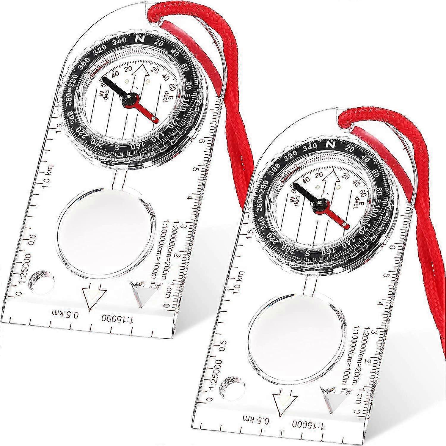Adjustable Declination Navigation Compass for Map Reading and Hiking, Suitable for Expedition and Orienteering Activities