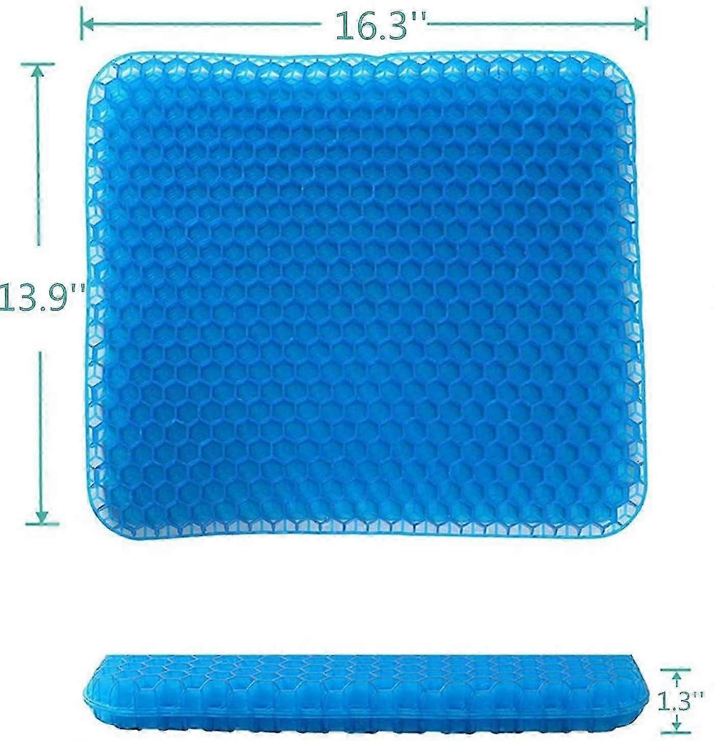 Thick Gel Seat Cushion for Enhanced Comfort, Latest Design Double Gel Cooling Cushion, Portable Option for Back Pain Relief and Support