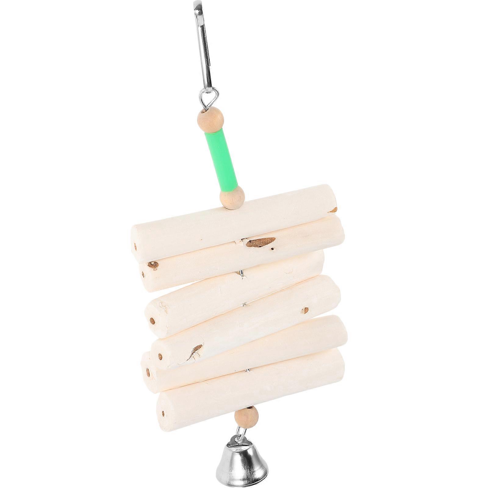 Durable Bird Parrot Chewing Toy with Hanging Bell Design – Promotes Play, Mental Stimulation, and Emotional Wellbeing for Parakeets, Cockatiels, and