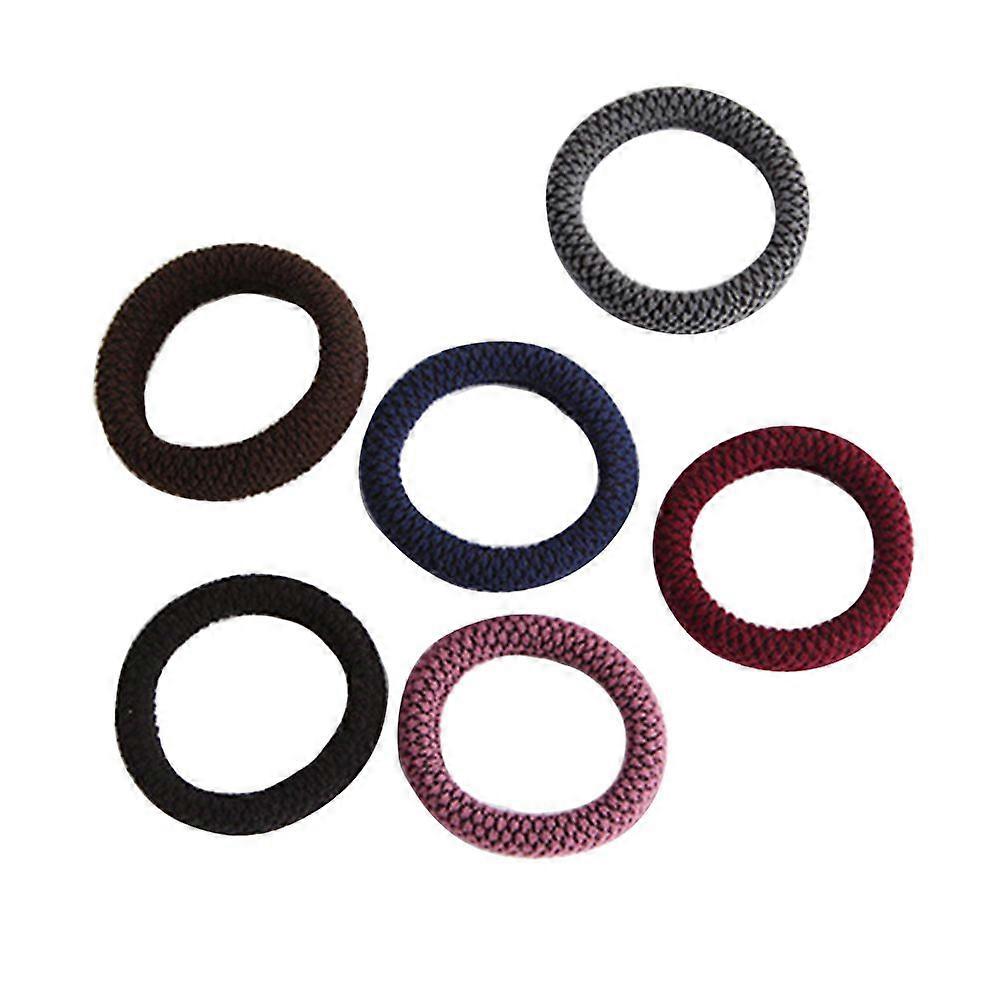 6pcs moda addensare senza cuciture legami di capelli elastici capelli corda di cavallo titolari elastica fascia elastica accessori per capelli per donna ragazza