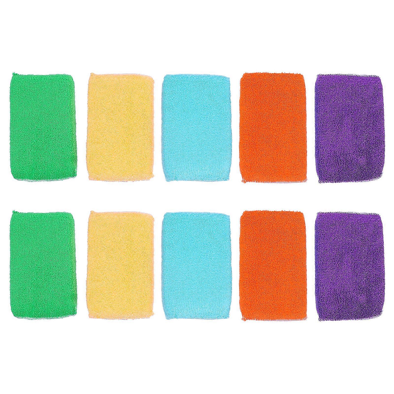 Dishwashing Sponge Efficient Cleaning Rectangular Design Assorted .9 0.8 3.0in Water Absorption 10Pcs