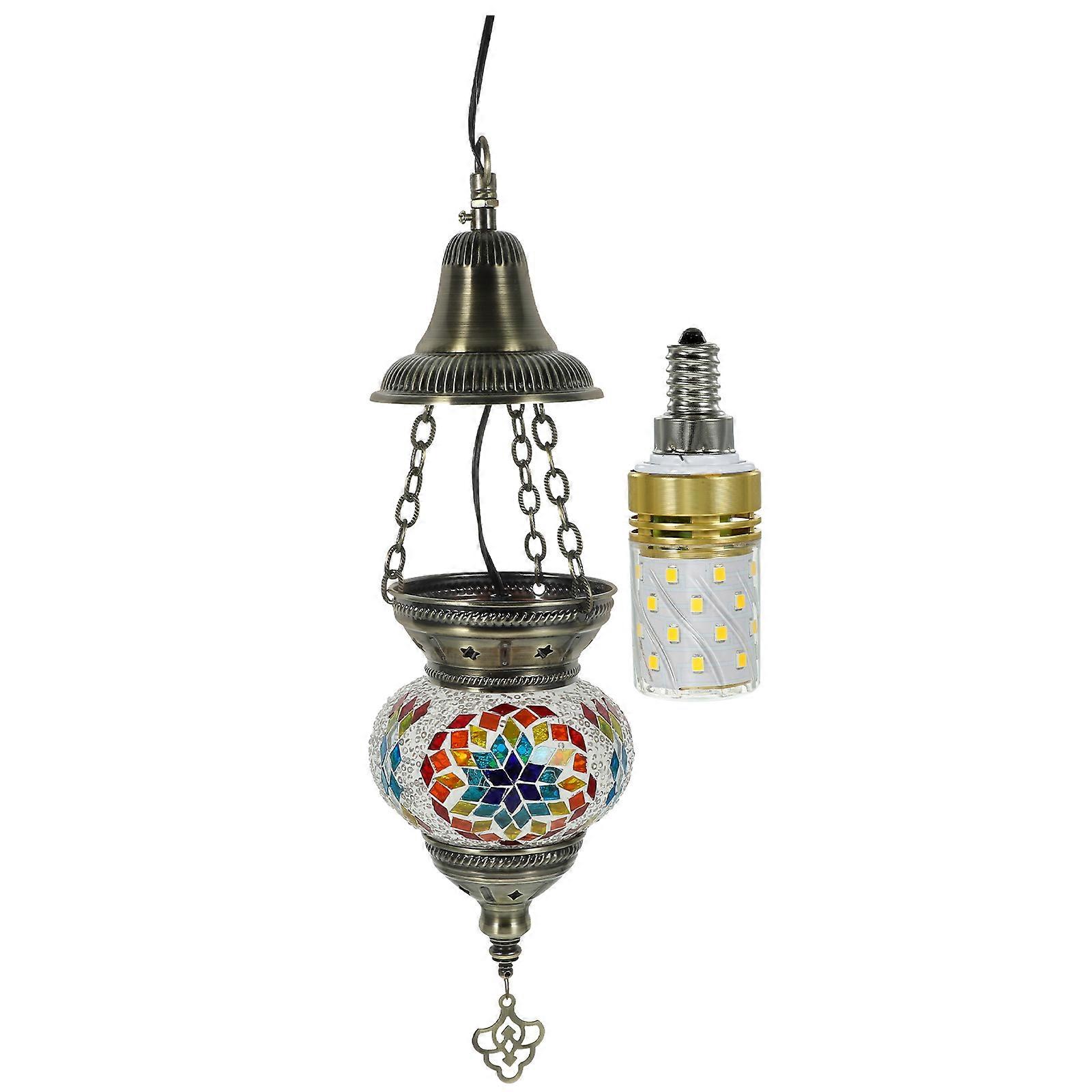 Hanging Lamp Pendant Chic Hanging Lamp Round Shape Iron And Glass Material Romantic Setting Wedding Hanging Lantern 1Pc