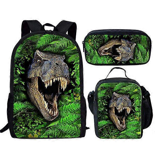 Student backpack three piece set cartoon backpack