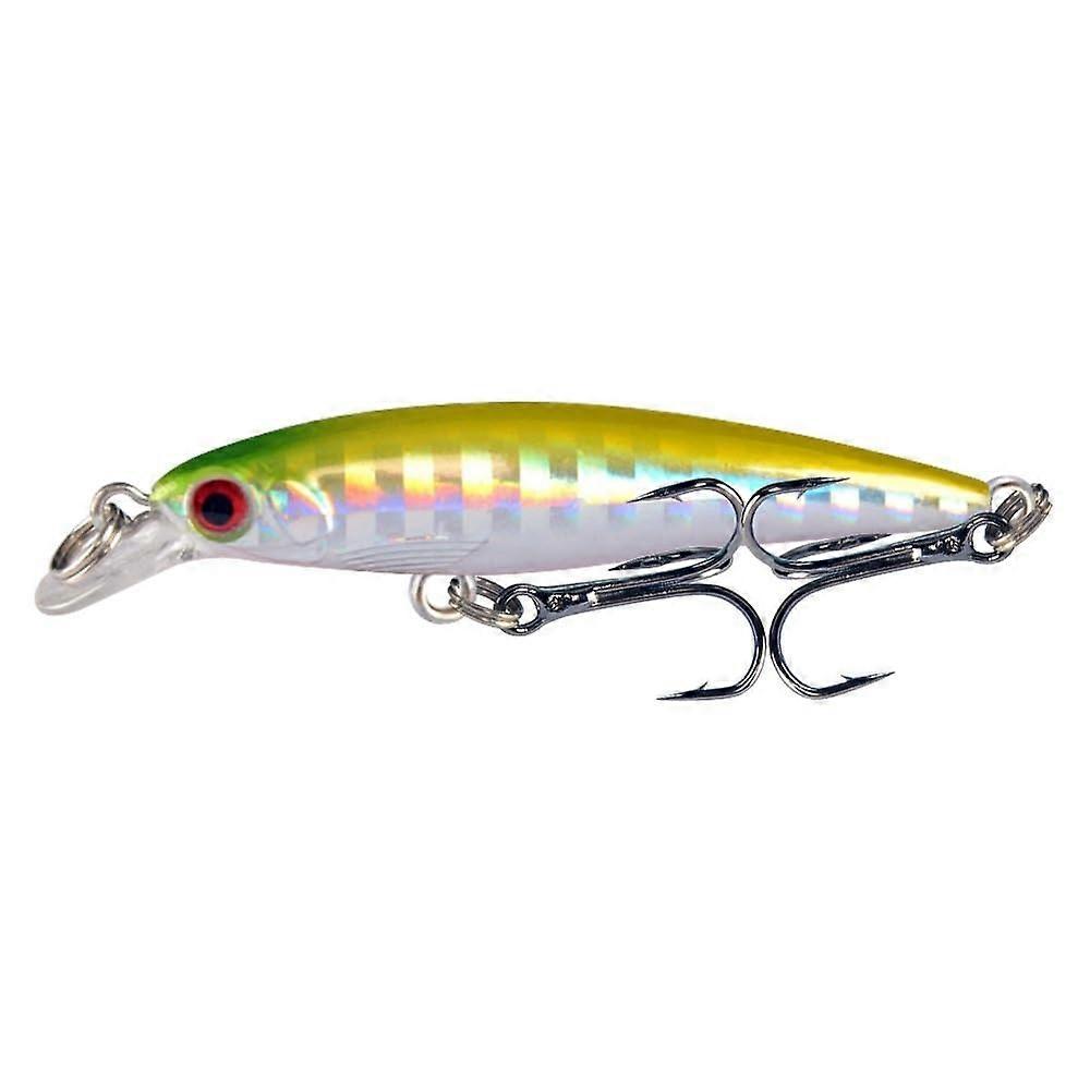 Sinking Minnow Fixed Weight Fishing Lure 50mm 3G Wobbler Armed with 2 Hooks Shore Rock Trout Bait Tackle (Color : 8)