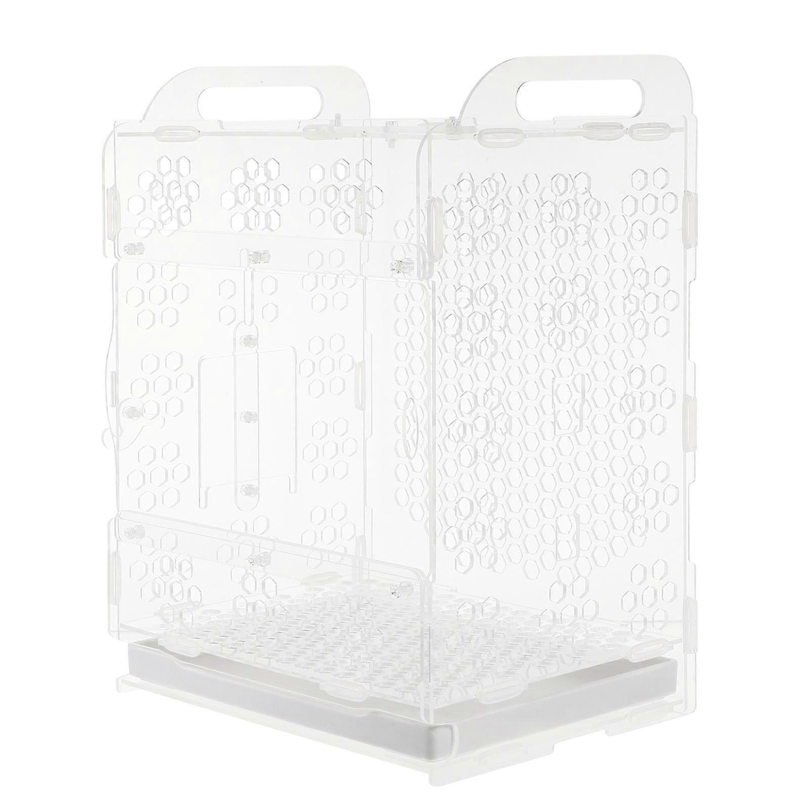 Decorative Bird Cage Acrylic Bird Cage Transparent Viewing Easy Assembly and Disassembly 25X20X35CM 1Set