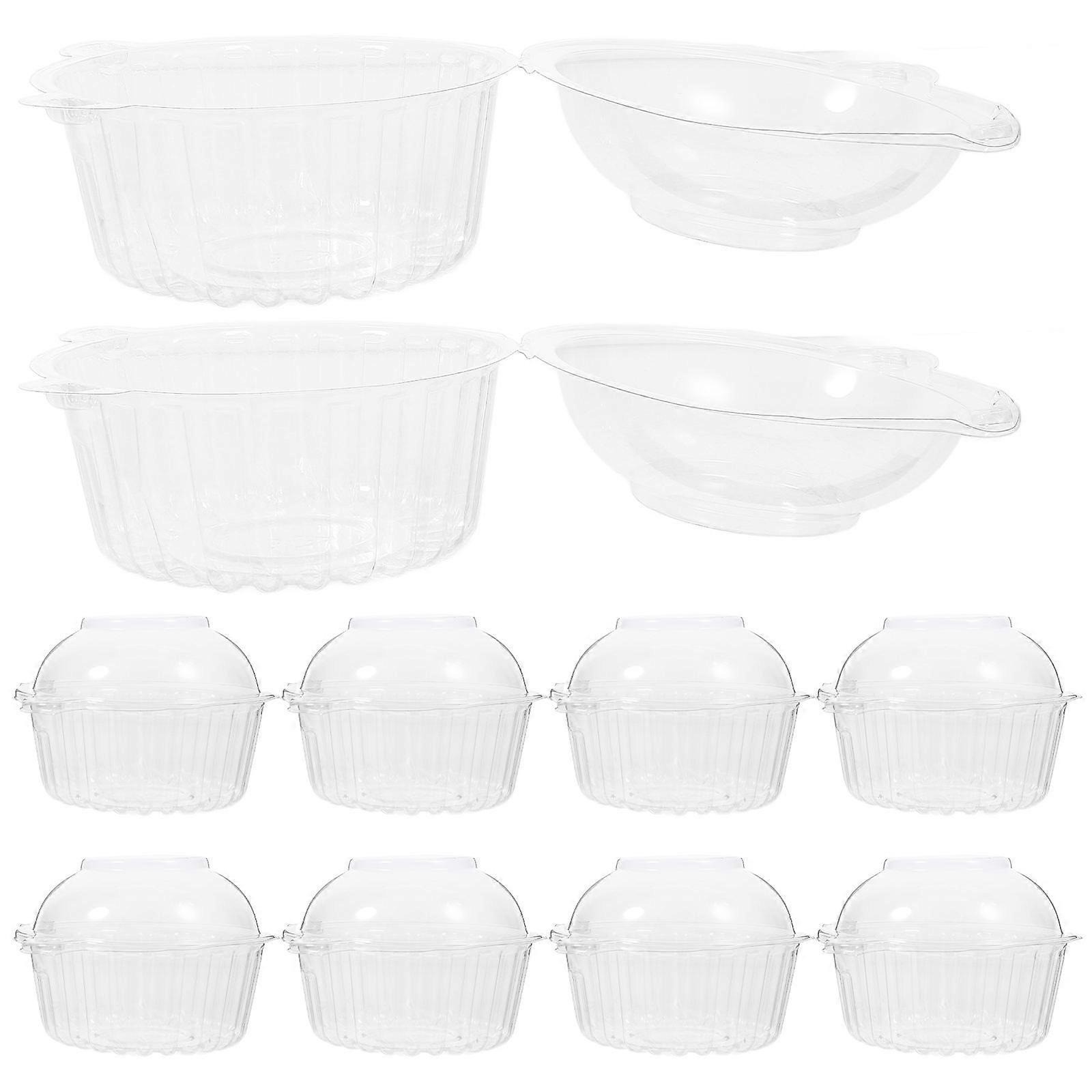 Clear Mini Cake Box Cupcake Containers For Gifting Transport Protection Bakery Packaging 50Pcs