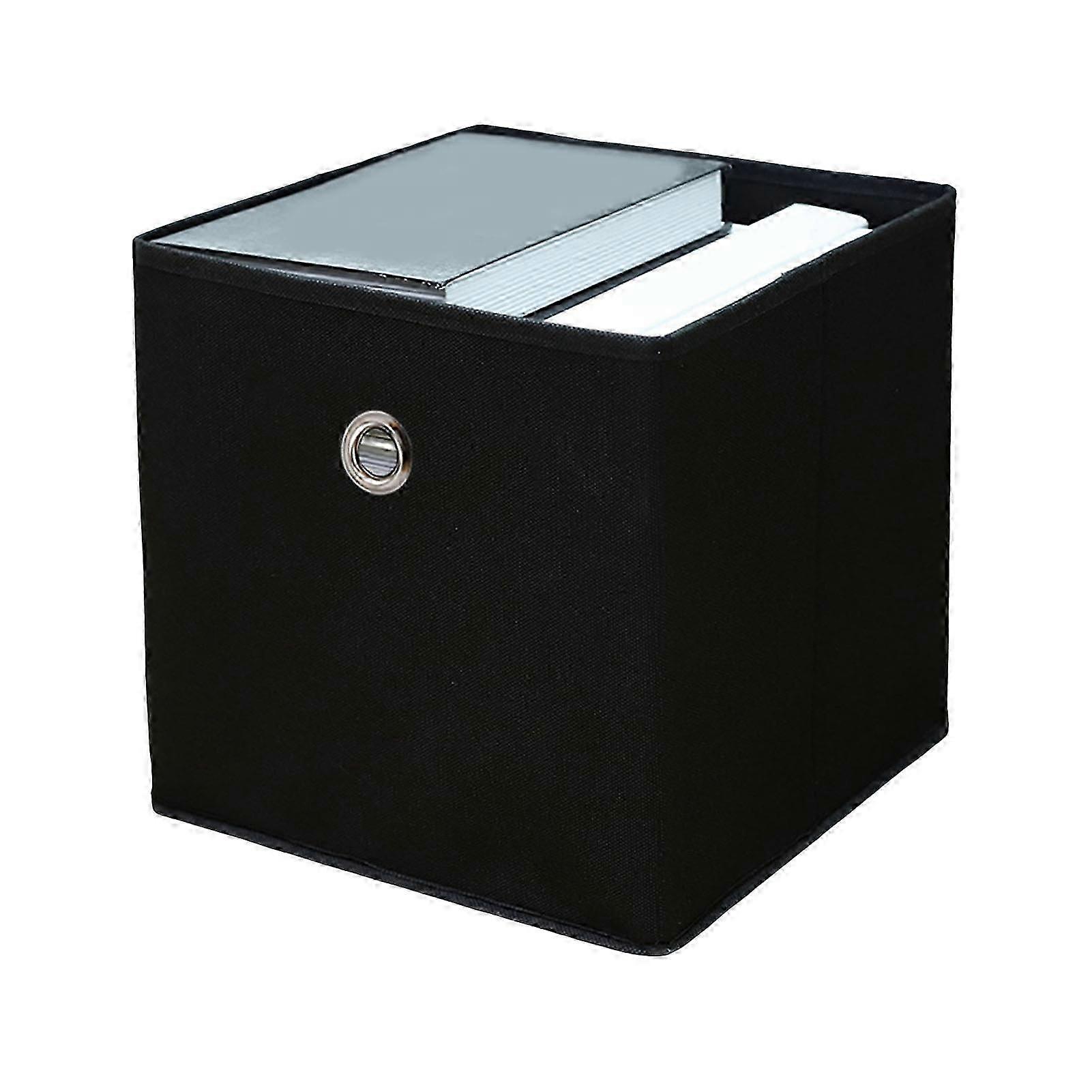 Foldable Storage Cube Boxes - Fabric Storage Boxes with Grommet Handle, Space Saving Fabric Cube Storage Boxes for Clothes, Toys, Books