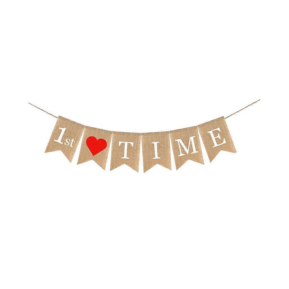 Housewarming Party Decorations Burlap Garland Banner Party Decoration Assorted Color 17x13 Cm Flag Shape First Time Homeowner Theme 1 Set