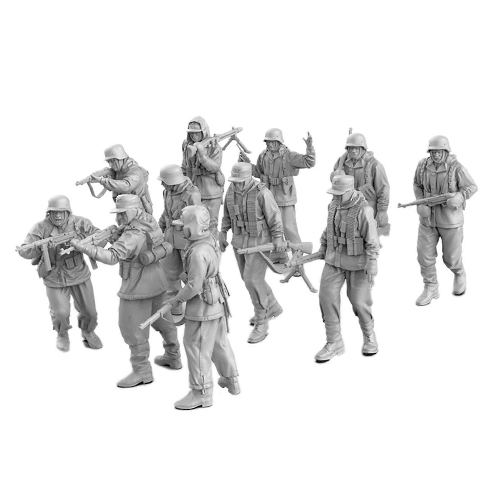 11x 1/72 Scale German Soldier Models Kit for Game Modeling Enthusiast Gift