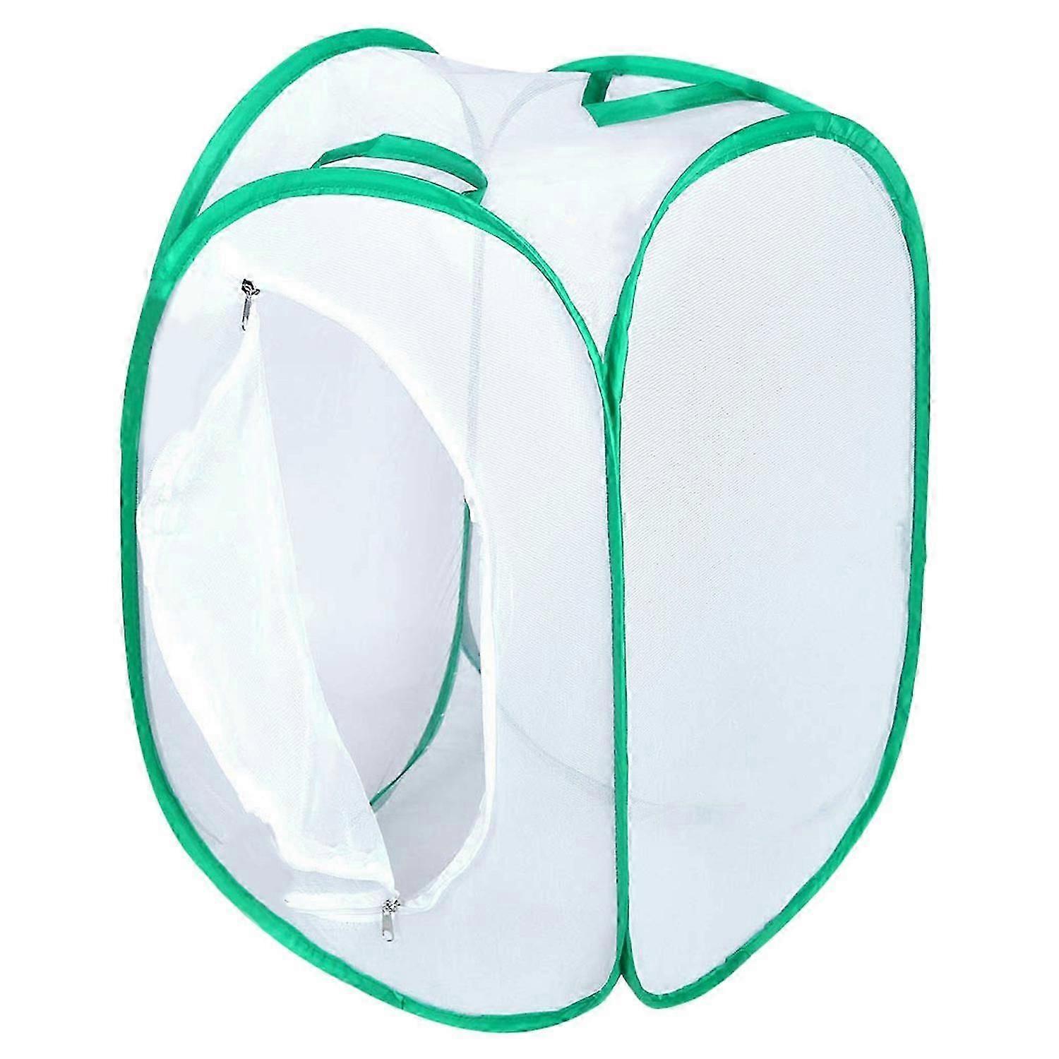 Schmetterling Habitat Käfig Netz Terrarium - Offen - 23,6 Zoll groß Grün-Weiß