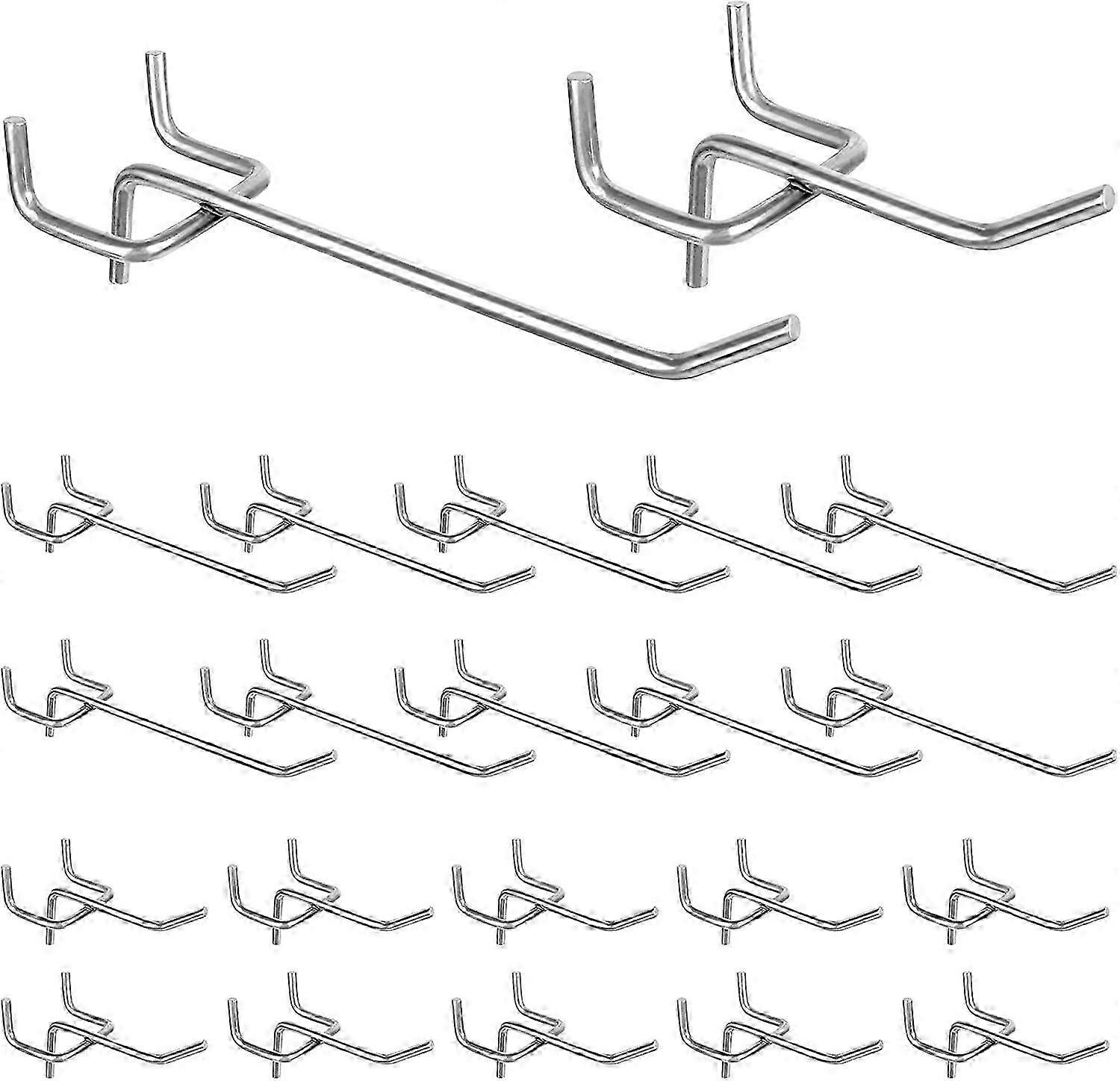 40PCS Pegboard Hooks, (5cm and 10cm) Single Steel Pegboard Hooks Panel Display Hooks Accessory Set, Suitable for Supermarket Shop Living Roo