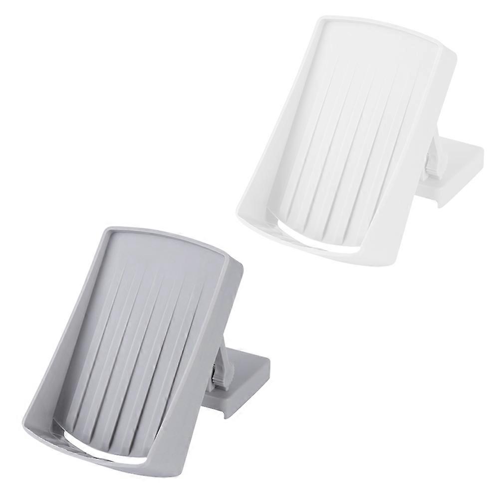 Adjustable Soap Draining Tray Bathroom Soap Storage Plastic Rectangular 2Set