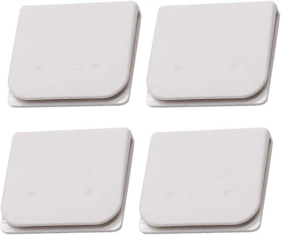 4 Pack Wind Protection Clips, Shower Splash Curtain Clips, Self Adhesive Shower Curtain Clips Splash (White)