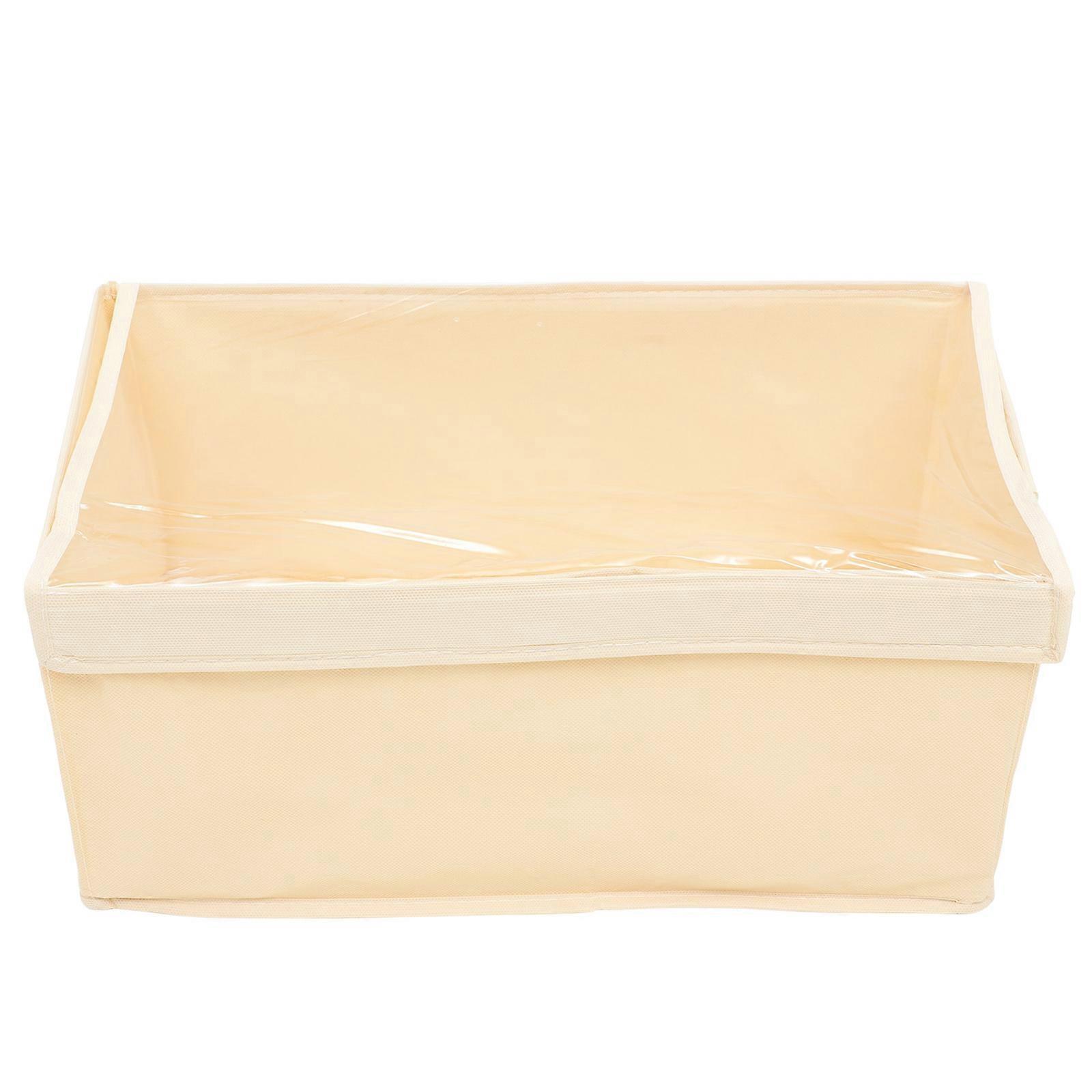 Wardrobe Storage Basket Rectangular Shape PVC Material Home Organization 17.3X9.8X7.9in 1Pack
