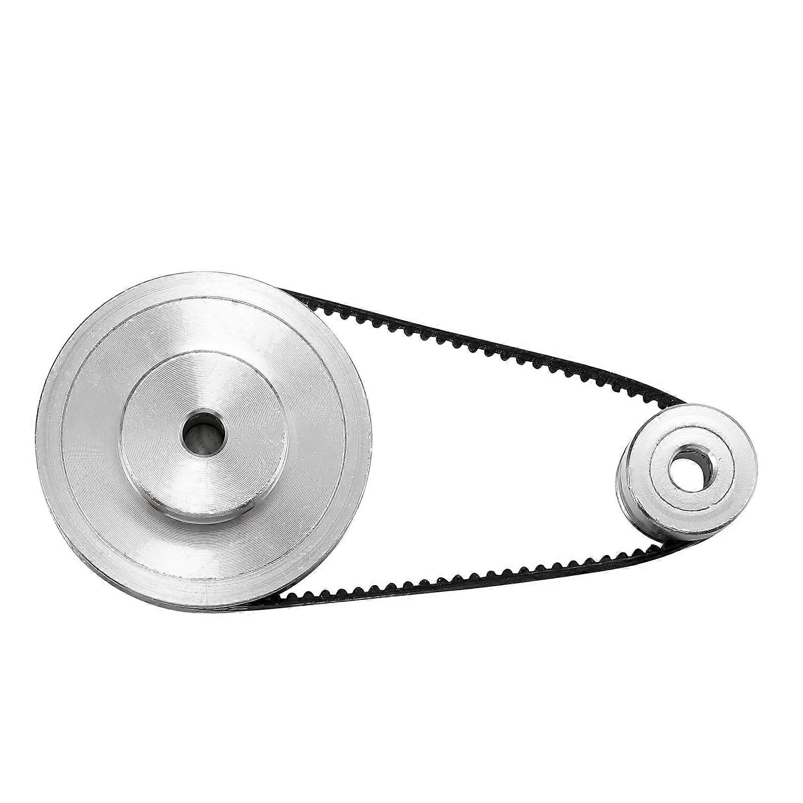Synchronous Wheel Set for Printer Aluminum Timing Pulley 2pcs 200mm 6mm Belt Silver Color