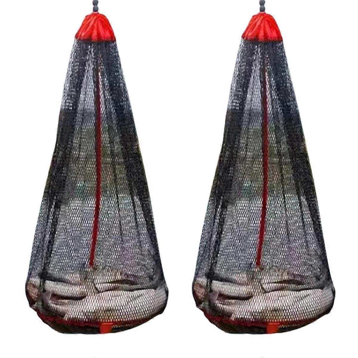 Foldable Fishing Net Bag, Thickened Fish Net, Small Mesh At Mouth, Flat Bottom Protective Storage 1.5 Meters Long