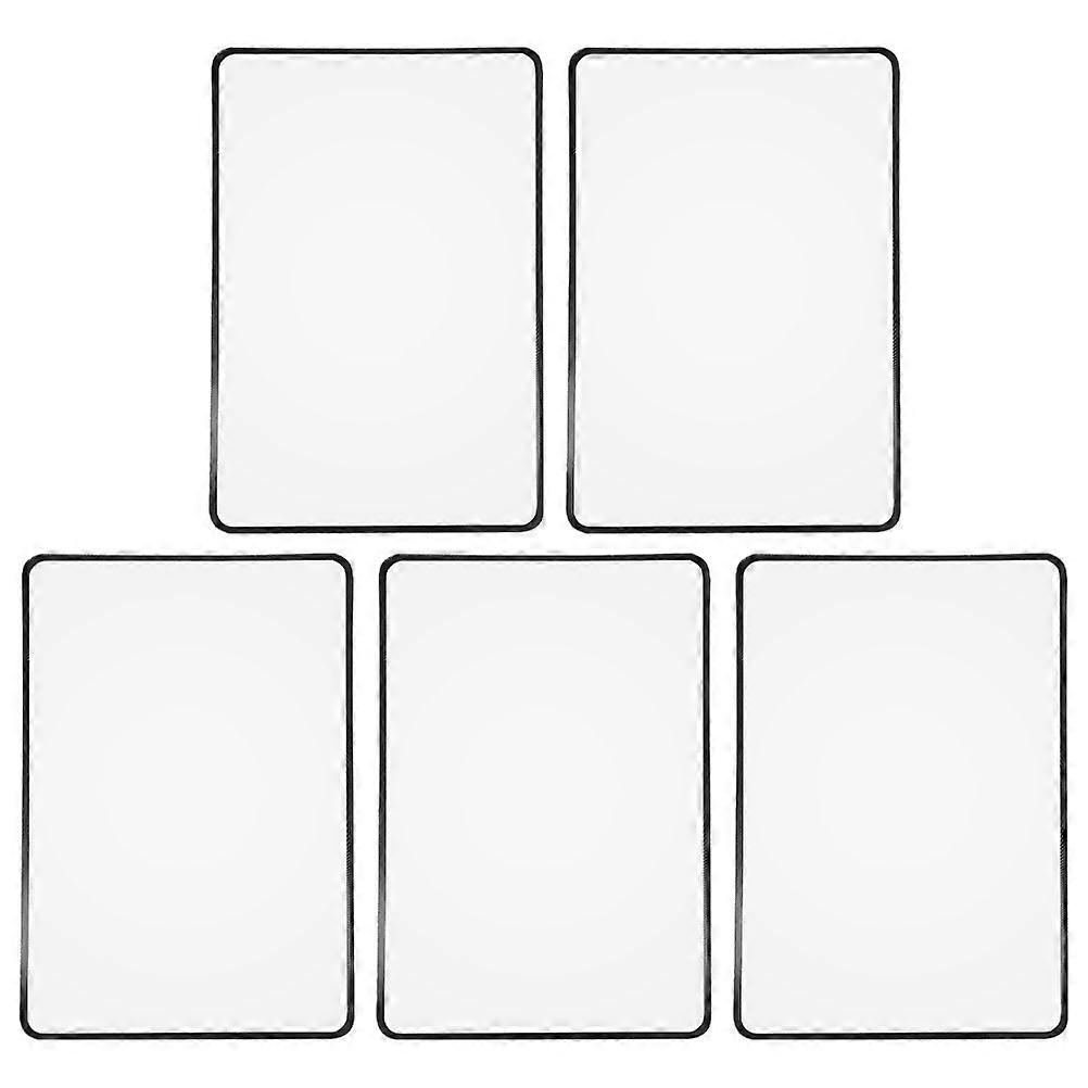 Hand-Held Reading Magnifier Ultra-Thin Pvc For Reading 5Pcs Transparent