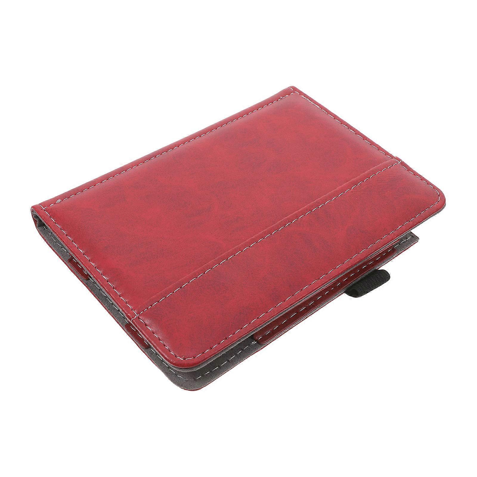 Case Cover For Ebook Protective Artificial Leather Cover For E-Reader Compatible For Kobo Edition 2 Red 1Pack