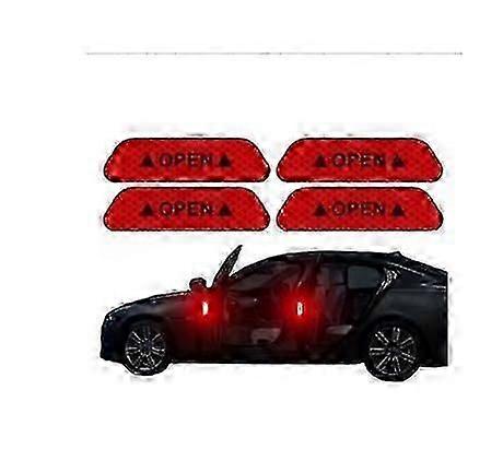 Exquisite 4 PCS/set Car Open Reflective Stickers Tape Warning Mark Night Driving Safety Lighting Luminous Decor Auto Door Stickers