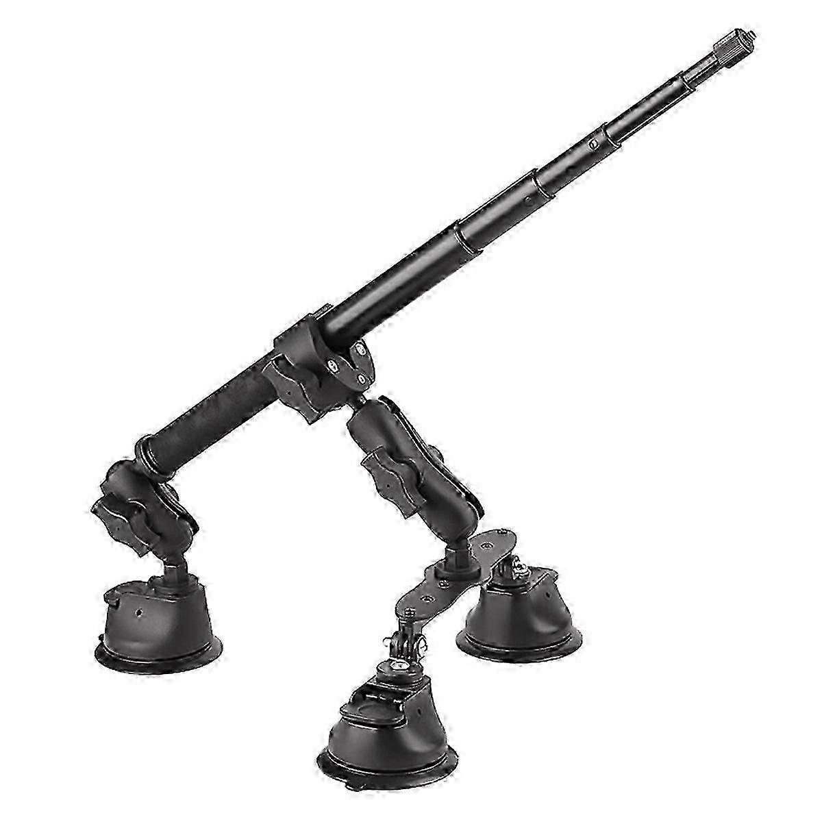Insta360 X4 X3 액션 캠용 셀카봉 어댑터가 포함된 자동차 흡입 컵 마운트 키트 - 블랙