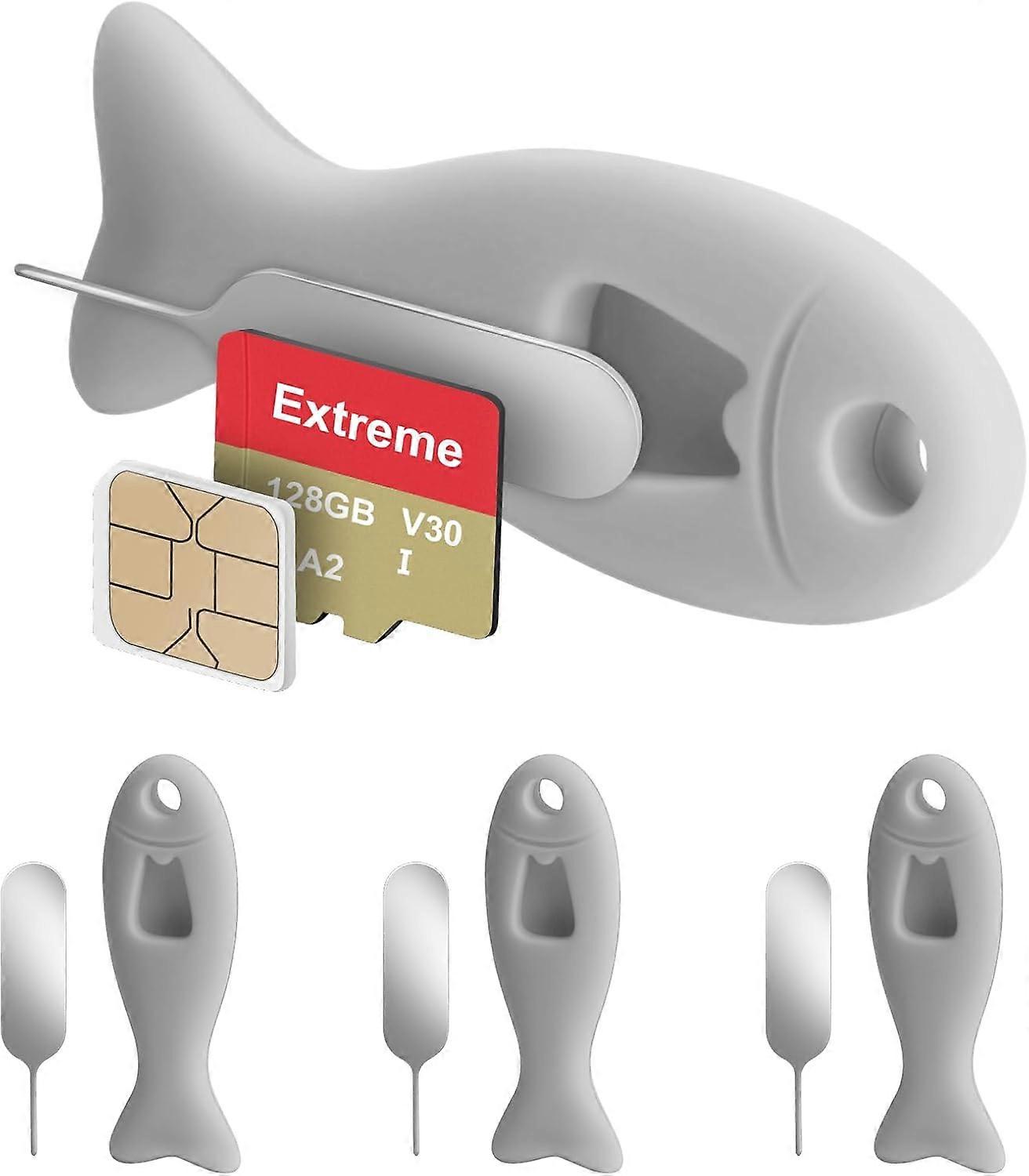 4-pack internal SIM card eject pins (4 pack, Grey)