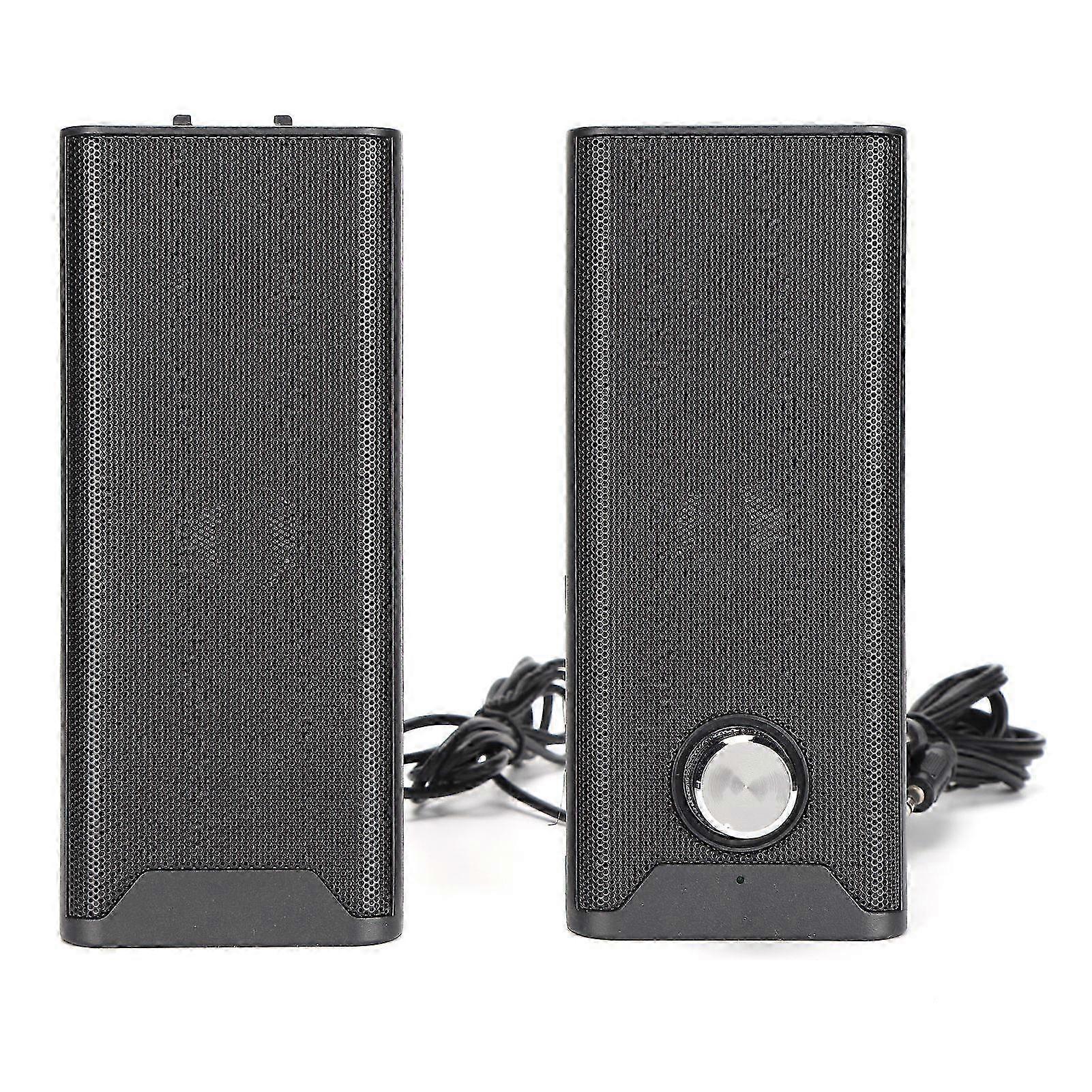 Wired Multimedia Mini Bar Desktop Stereo Speakers with Subwoofer for Home Computer or Laptop