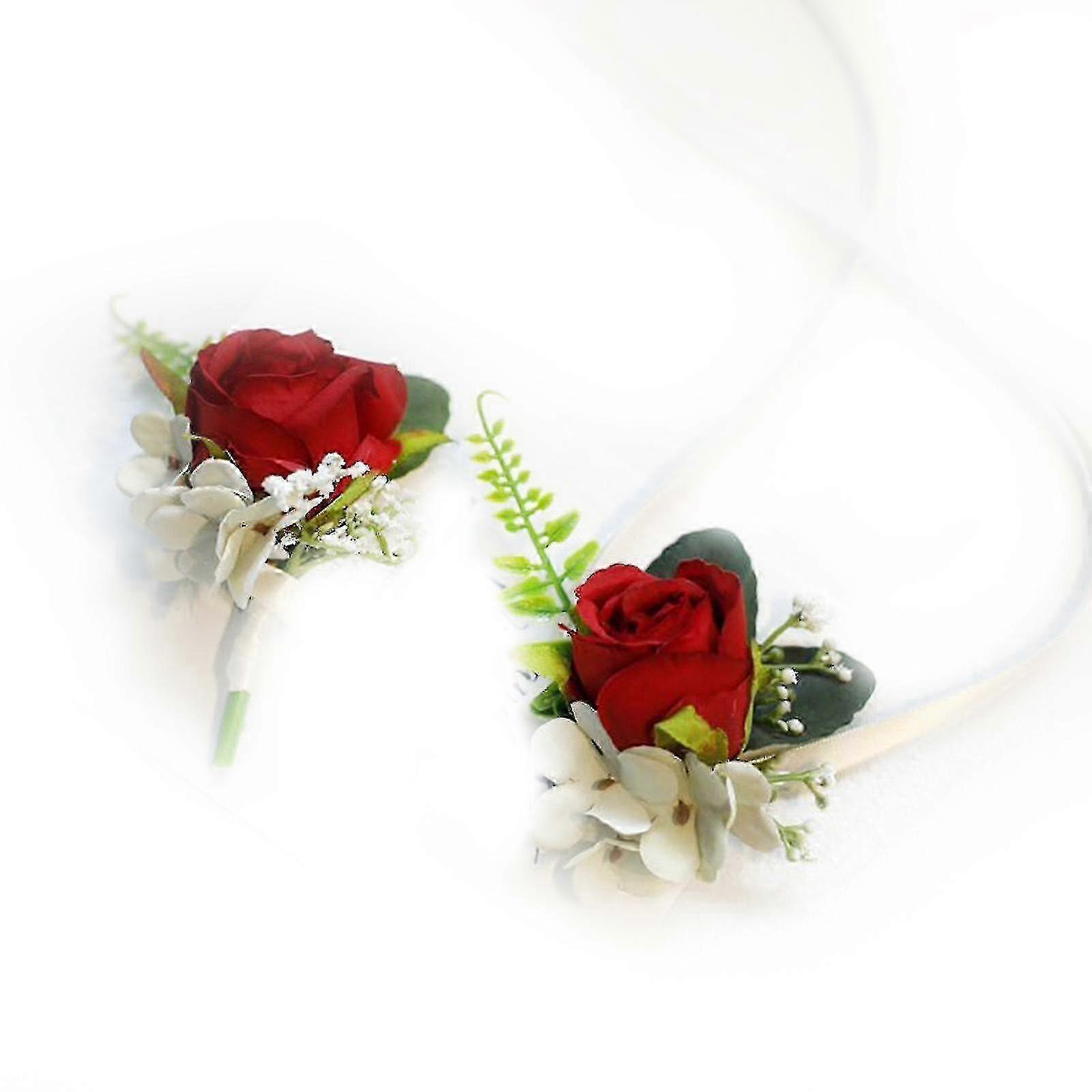 Floral Wrist Corsage for Weddings - Handcrafted Silk Boutonniere Suitable for Autumn Events - Durable and Realistic Appearance