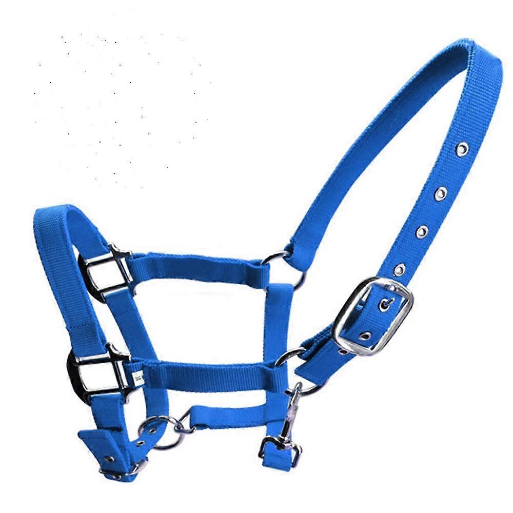 Horse Headcollar Double Layer Thickened Webbing 3 Colors and Sizes Fleece Headcollar Blue/Red/Black