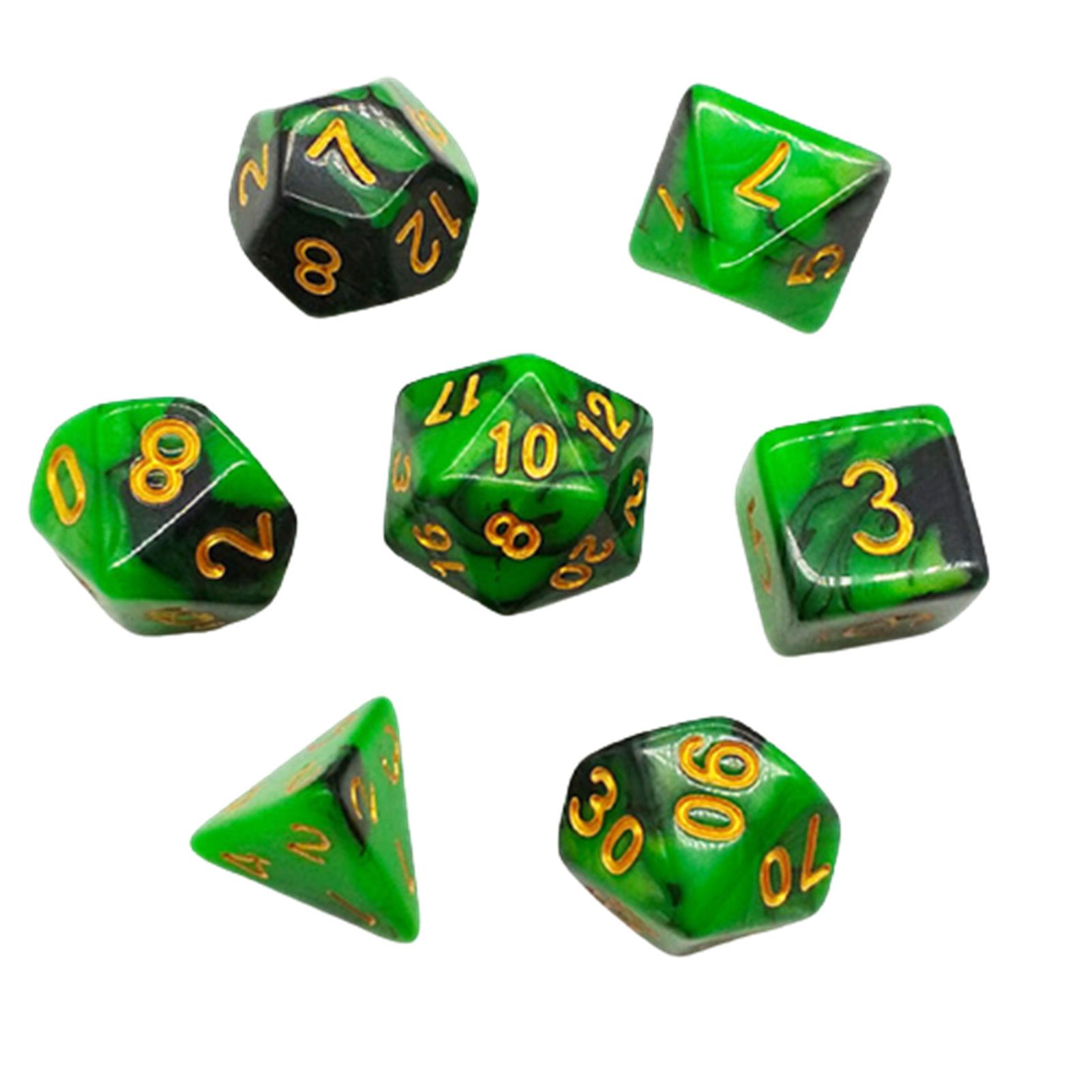 Acrylic Dice Set Board Game Polyhedral Dice Entertainment Accessory For Bar