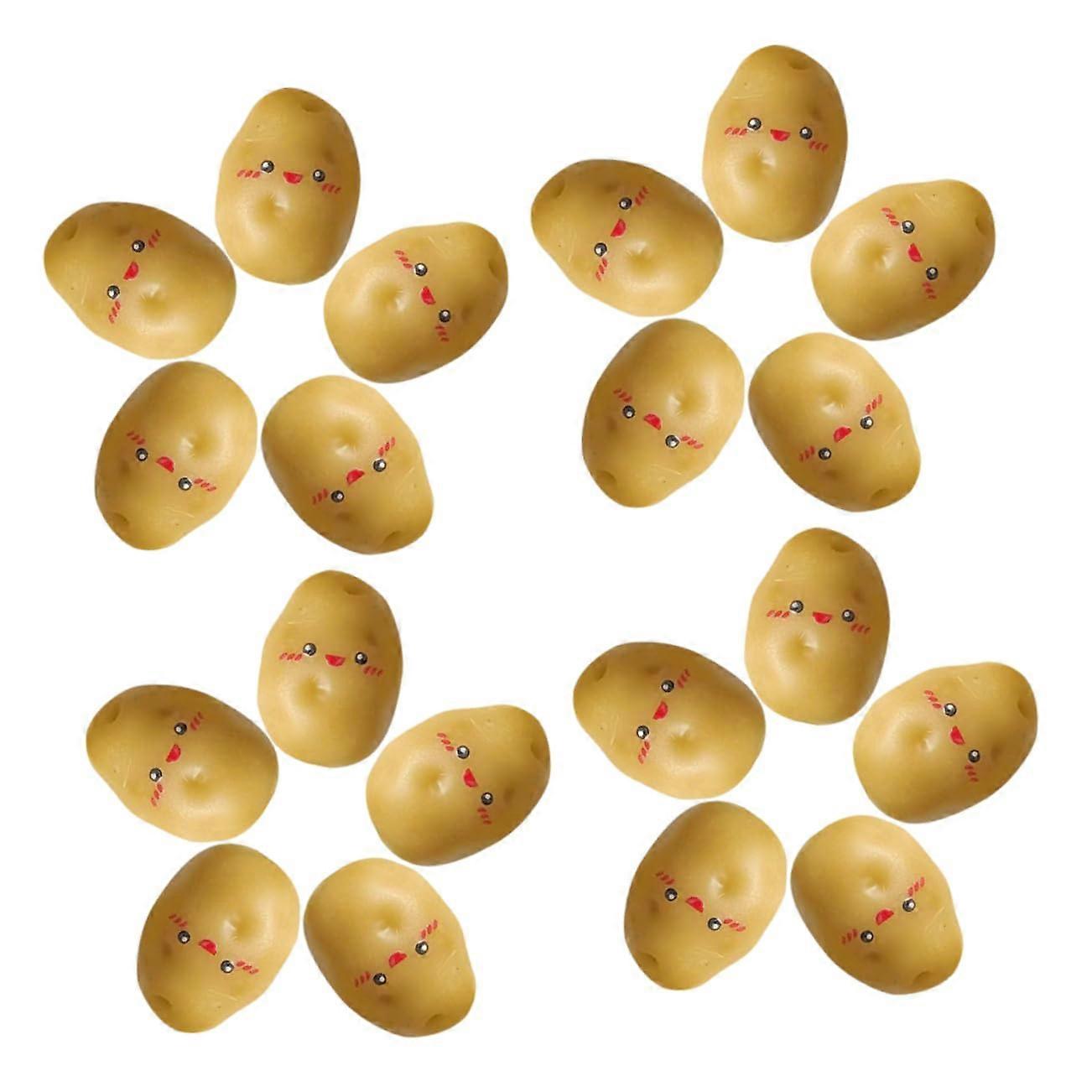 Fake Potatoes 36-Piece Set Realistic Artificial Vegetable Props For Kitchen Decor Farmhouse Display Party Props