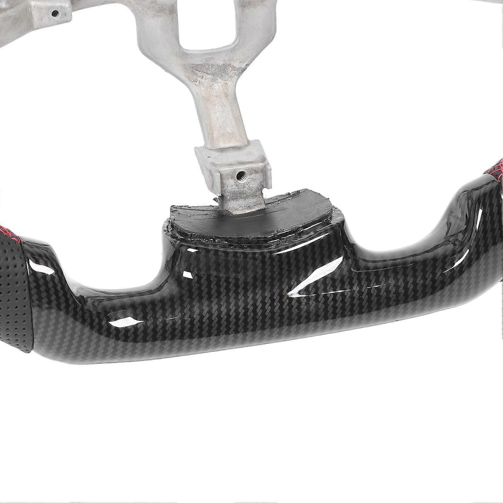 Hydro Dip Carbon Fiber Look Steering Wheel Perforated Leather For V6 EcoBoost GT Shelby 2015‑2017