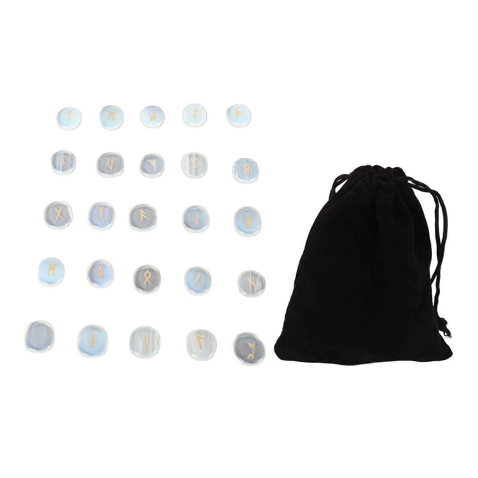 2025 Τελευταίο μοντέλο 25 τεμ Φυσικές πέτρες ρούνων Σετ εξαιρετικών ρούνων Σκάλισμα