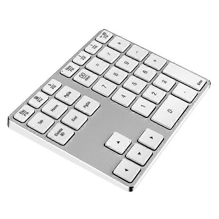 Tastierino numerico in lega di alluminio ricaricabile Bluetooth wireless a 34 tasti per laptop esterno