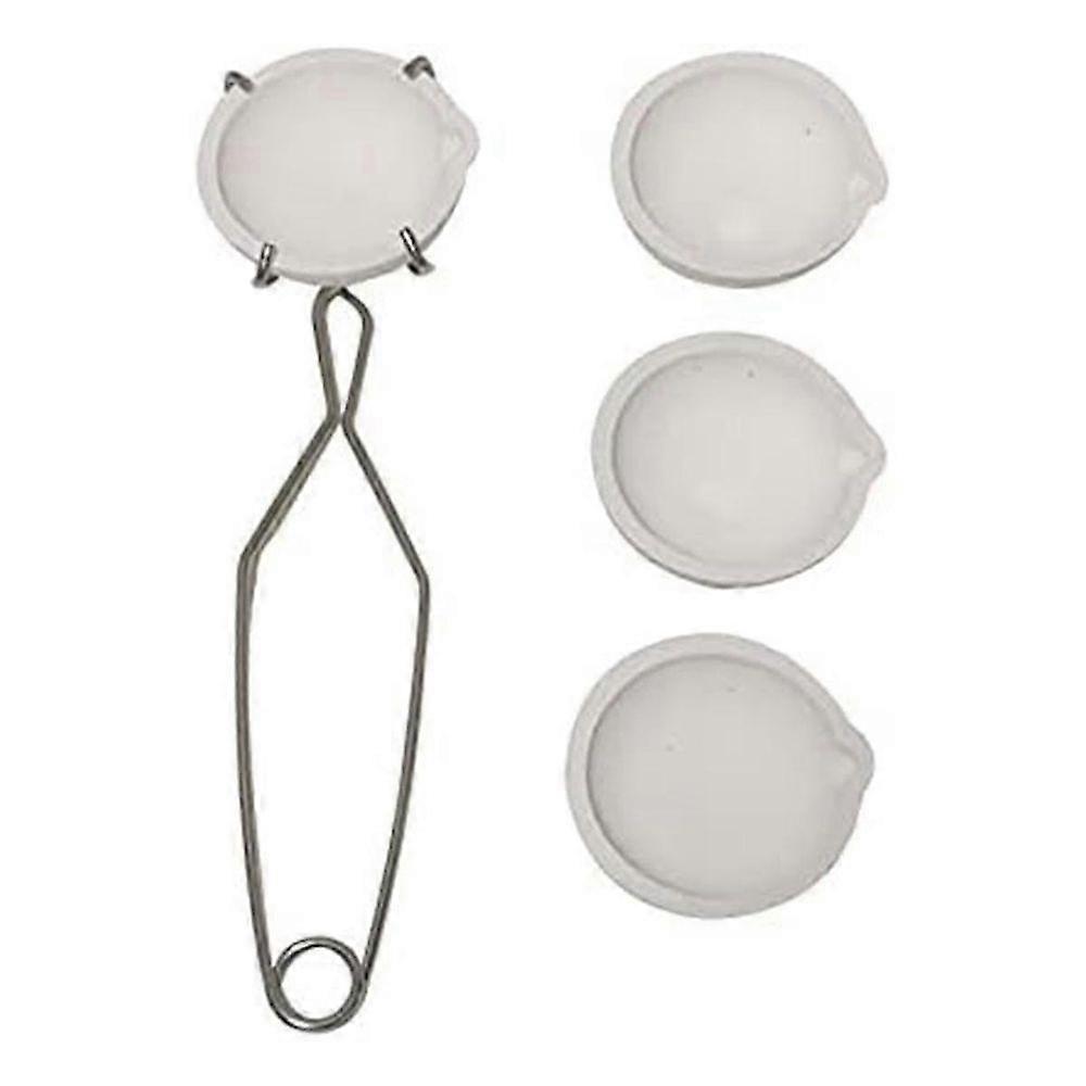 5 τεμάχια Μικρό Melting Κεραμικό Χωνευτήριο Bowl Πιάτο Cup Set Τήκοντας χρυσό Silver Copper με Whip Tong bs