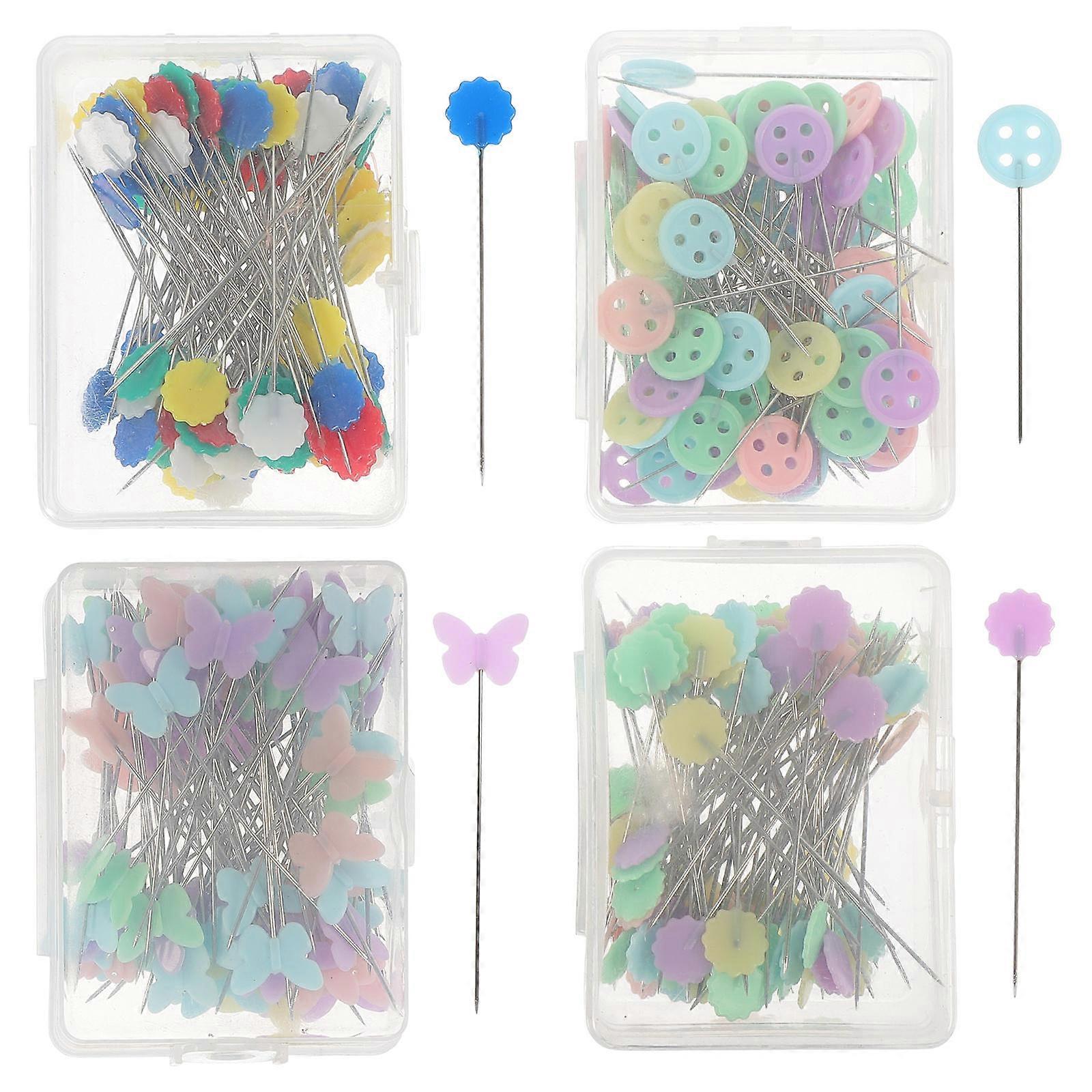 Flat Head Straight Pins Metal Stick Pin For Sewing Quilting Enthusiasts 400Pcs