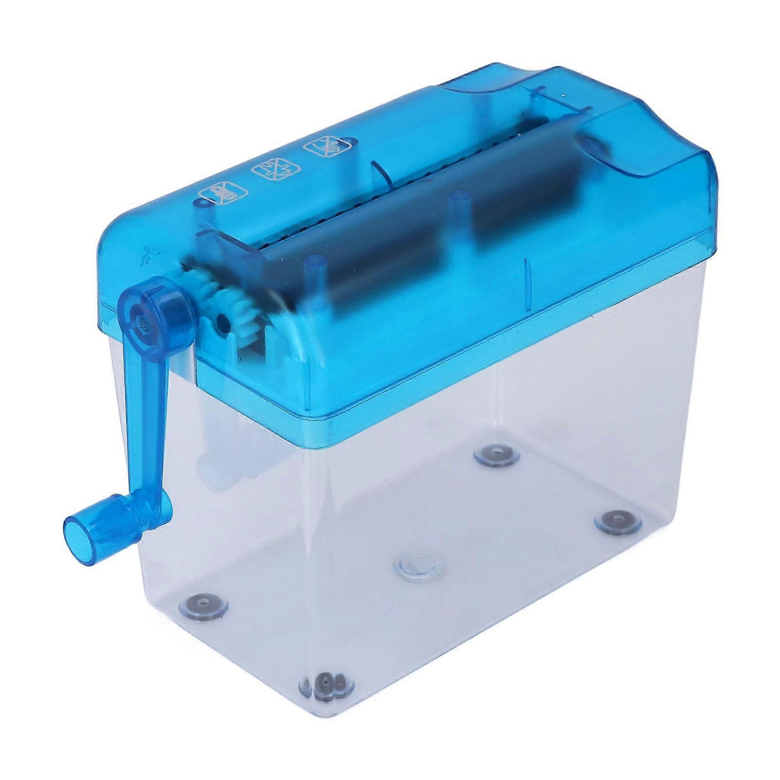 Manual Shredder with Grip Strip Cut, 1 Litre Plastic Box with 4 NonSlip Pads for Shredding Paper Receipts and Important Files