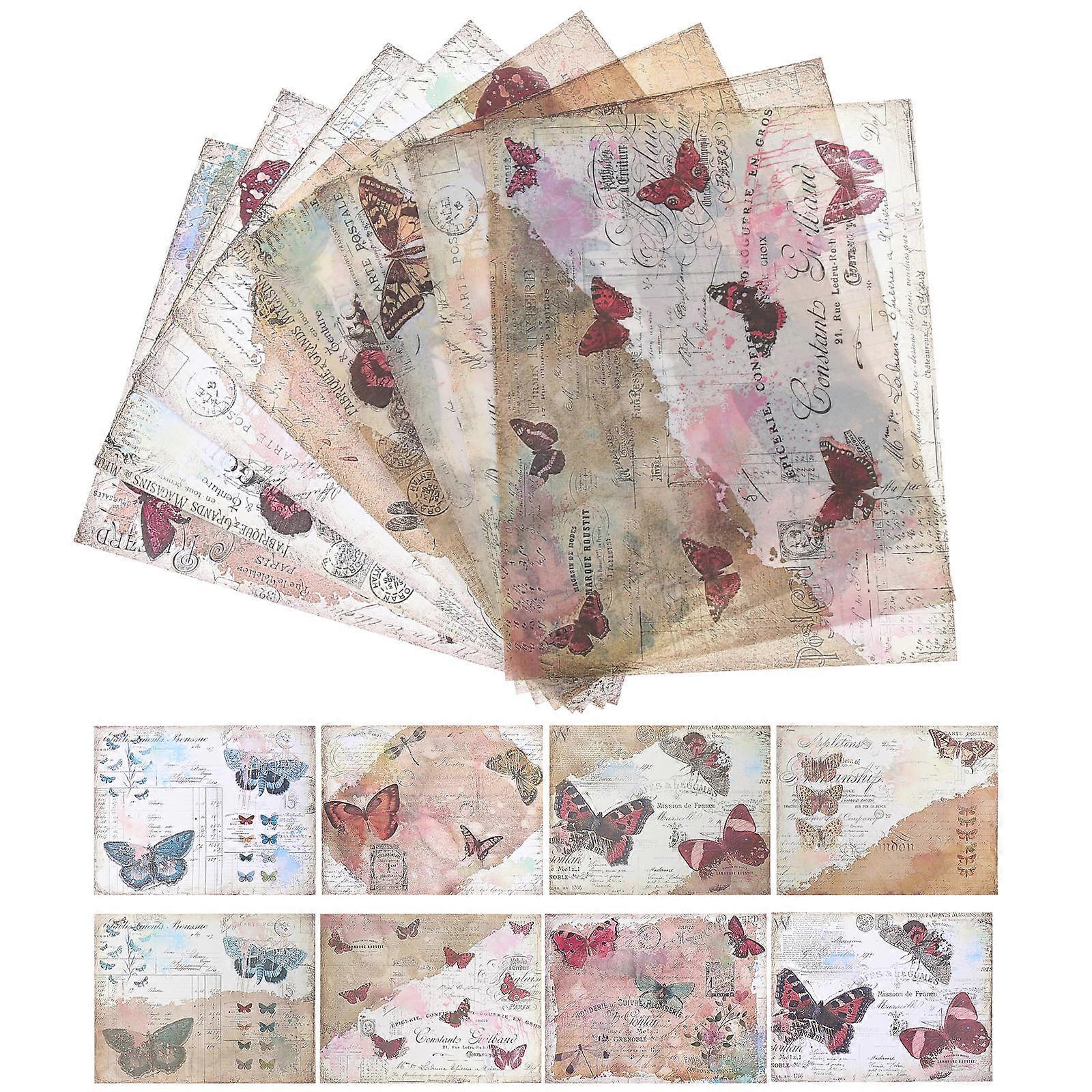 Scrapbook Material Paper Creative Scrapbooking Supply Assorted Color Rectangle For Card Making Handicraft Enthusiasts 16Pcs