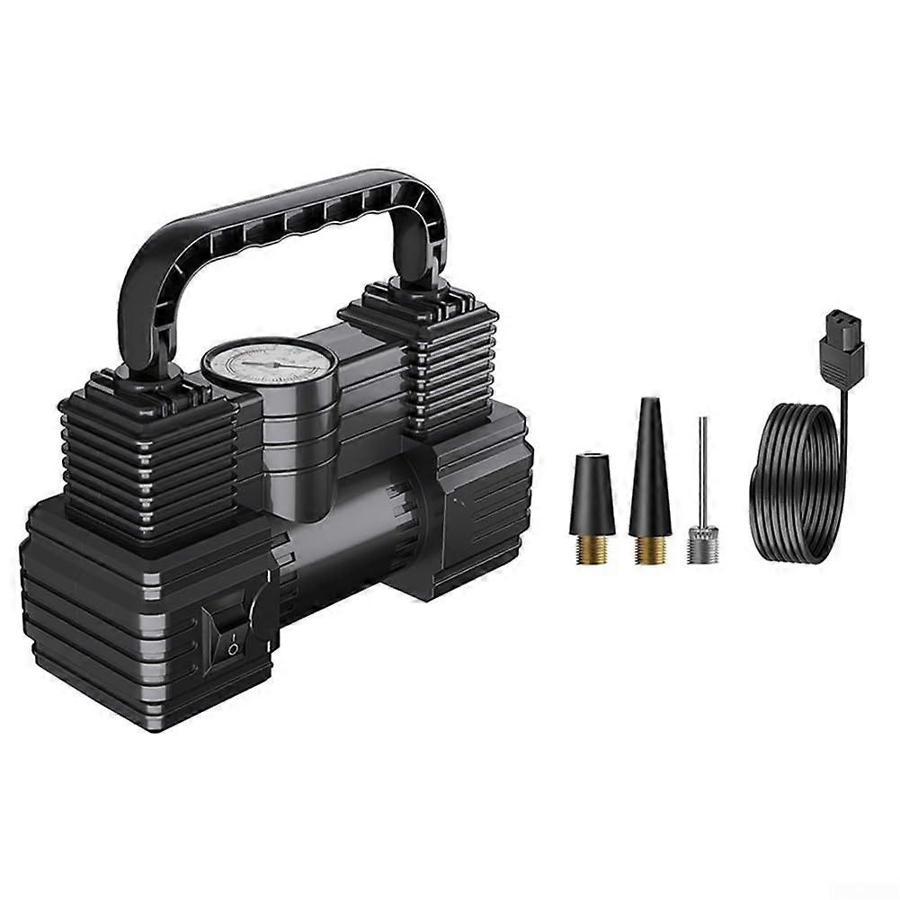 1 x Multi Purpose Tyre Inflator Auto Shut Off Air Pump with Digital LCD Display and Auto Shut Off Function Schwarz