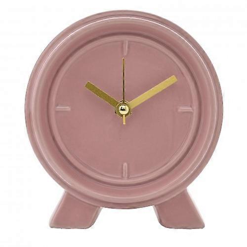 Interval Ceramic Mantle Clock - Pink Clay