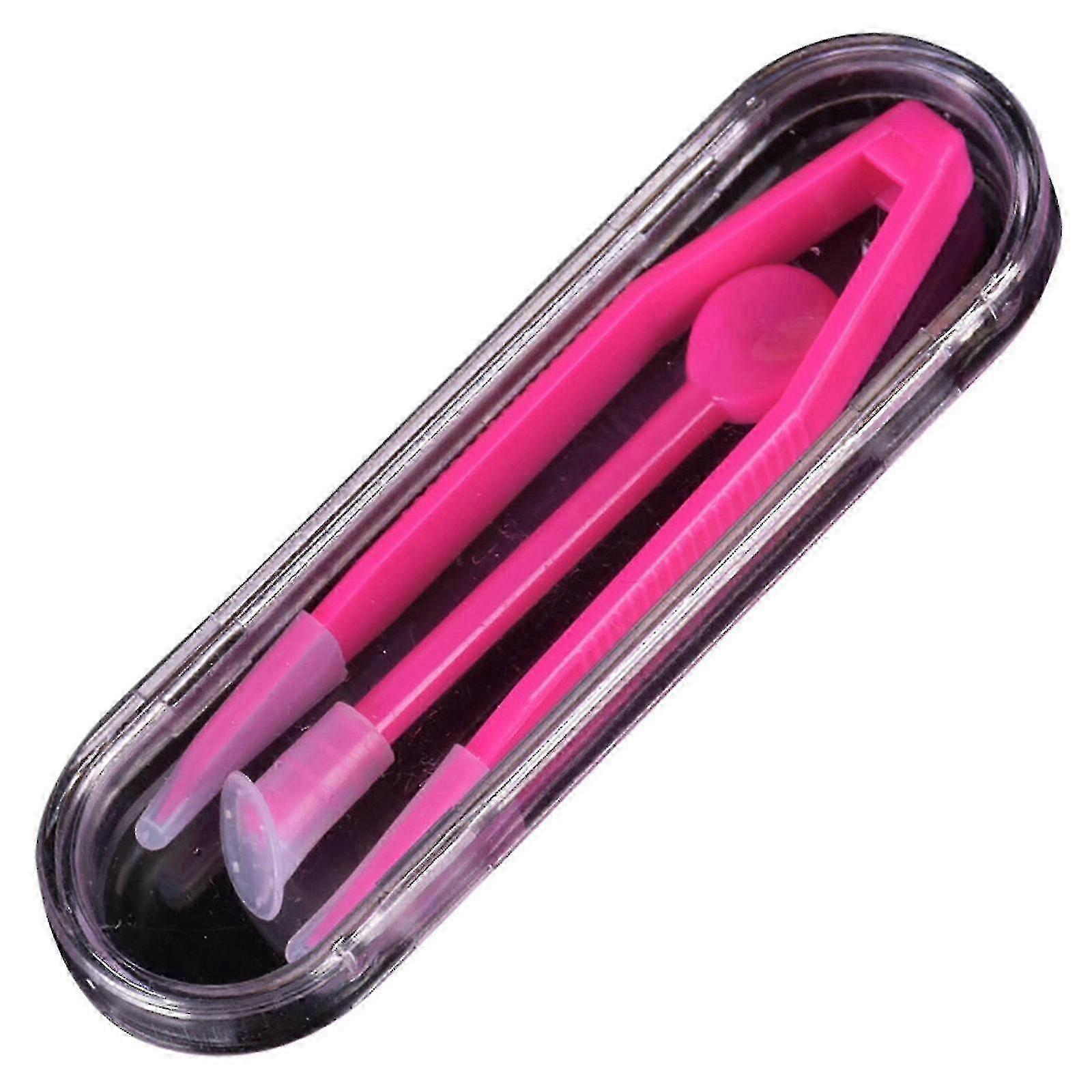 2 Sets of Eye Care Contact Lens Accessories including Plastic Tweezers and Storage Box for Improved Lens Handling