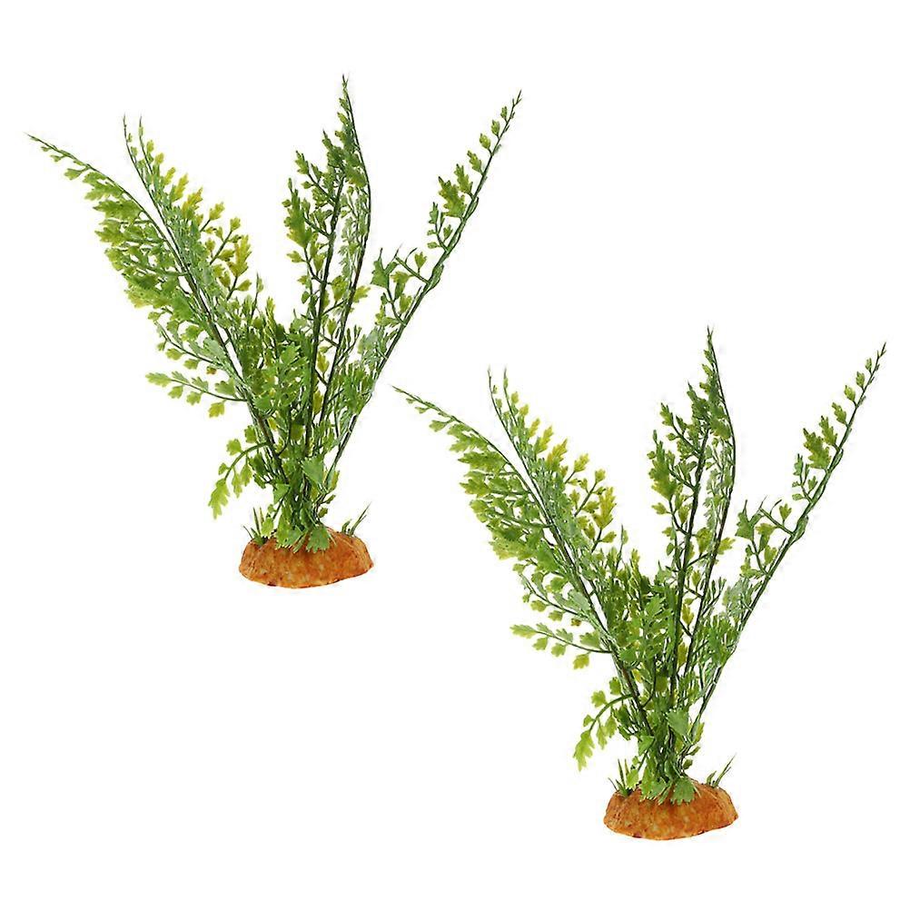 Reptile Enclosure Plants Habitat Enhancement Climbing and Plastic Material 2Pcs