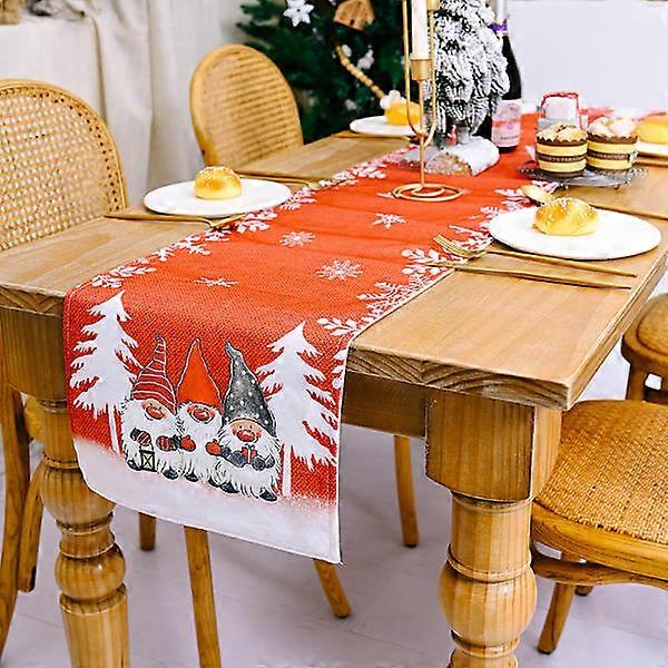 Rectangular Christmas Tablecloth, Polyester, 33*176cm, Christmas