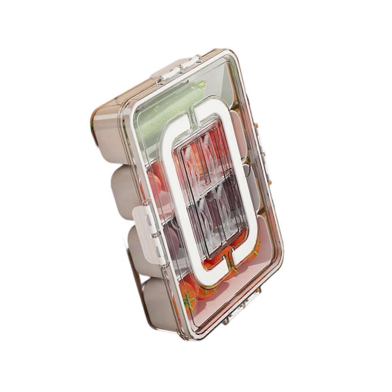 Efficient Kitchen Organizers Box With Multiple Sections Clear Lid Easy Carry Designs For Daily Use Multicolor