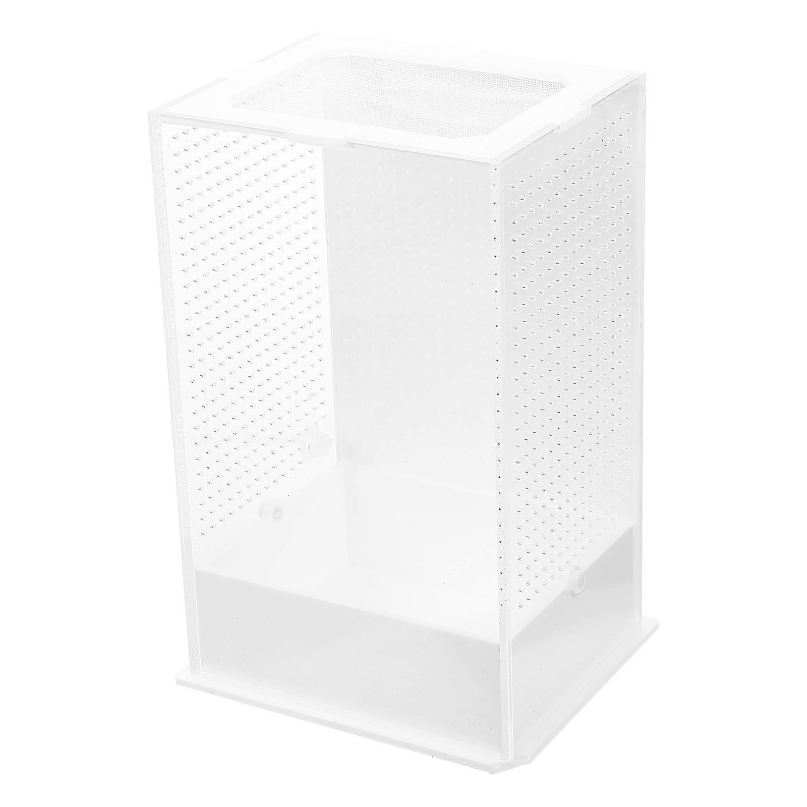 Breeding Box Climbing Pet Container White Acrylic Spider Enclosure Ventilation 1Pcs