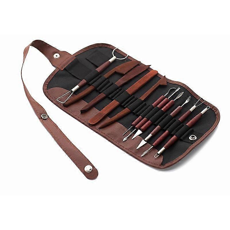 12pcs Pottery Tool Clay Sculpture Carving Knife Scraper Combination Soft Clay Auxiliary Tool