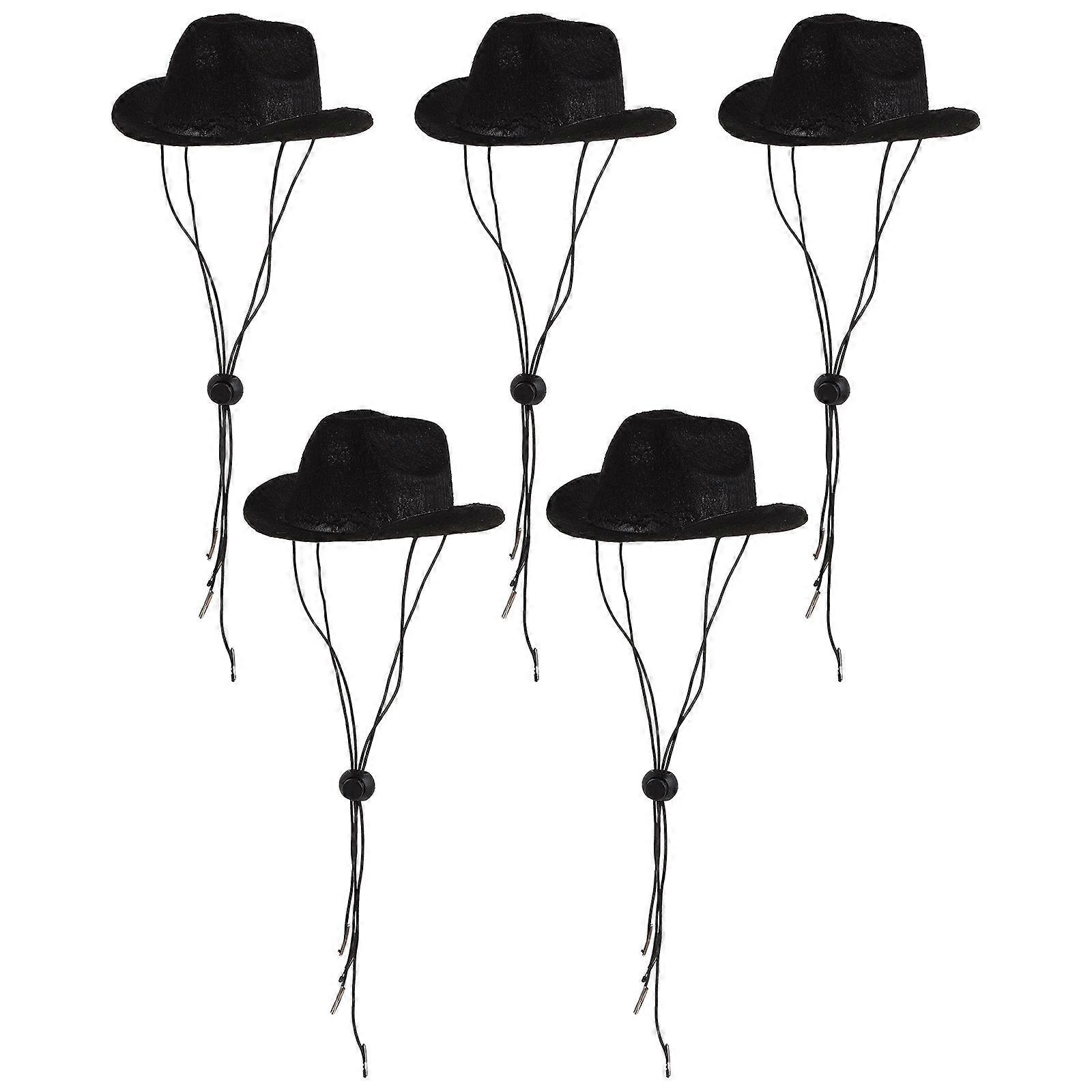 Stylish Hat for Pets with Adjustable Strap Perfect for Photo Props and Pet Parties 5pcs