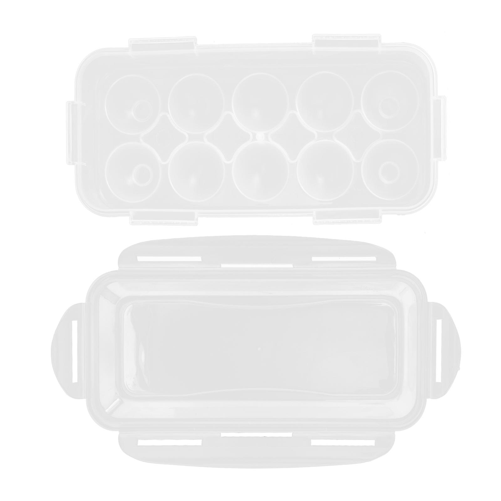 Transparent Egg Storage Box with Grooved Design for Refrigerator and Freezer – Easy to Move Organizer for Kitchen Use